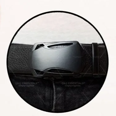 Men's Ratchet Belt - Premium Microfiber Leather Adjustable with Unique Slide Belt Buckle