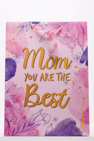 Mom You Are The Best Gift Bag Pink