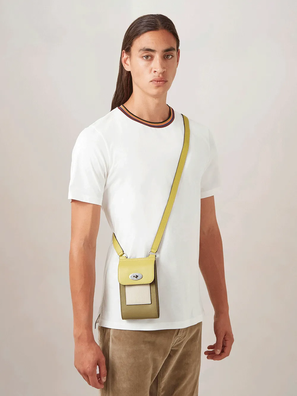 Mulberry x Paul Smith Mini Antony Silky Calf (Summer Khaki)