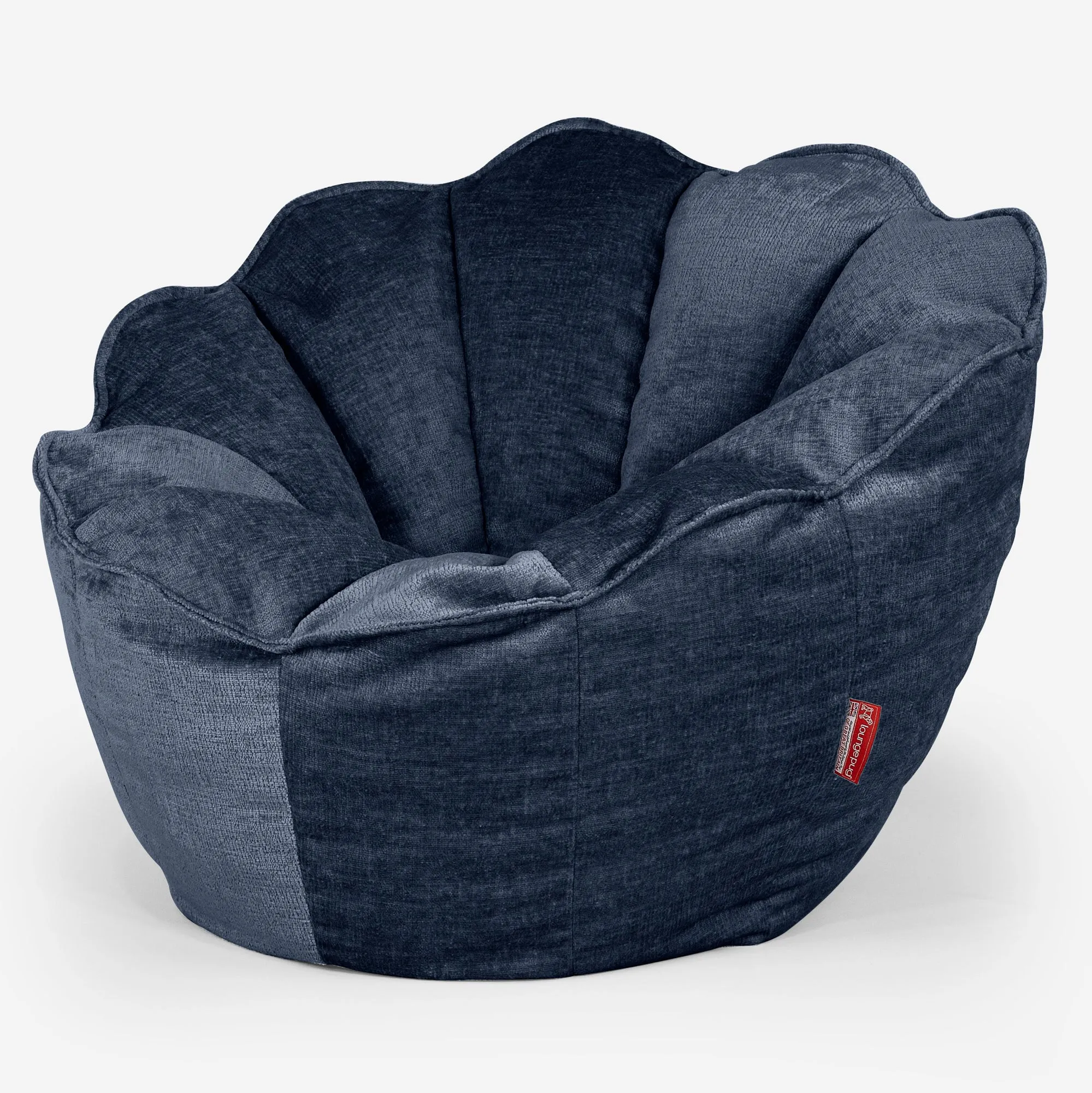 Natalia Sacco Bean Bag Chair - Chenille Navy Blue