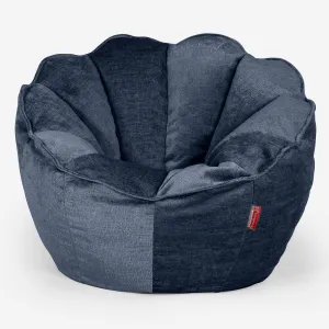 Natalia Sacco Bean Bag Chair - Chenille Navy Blue