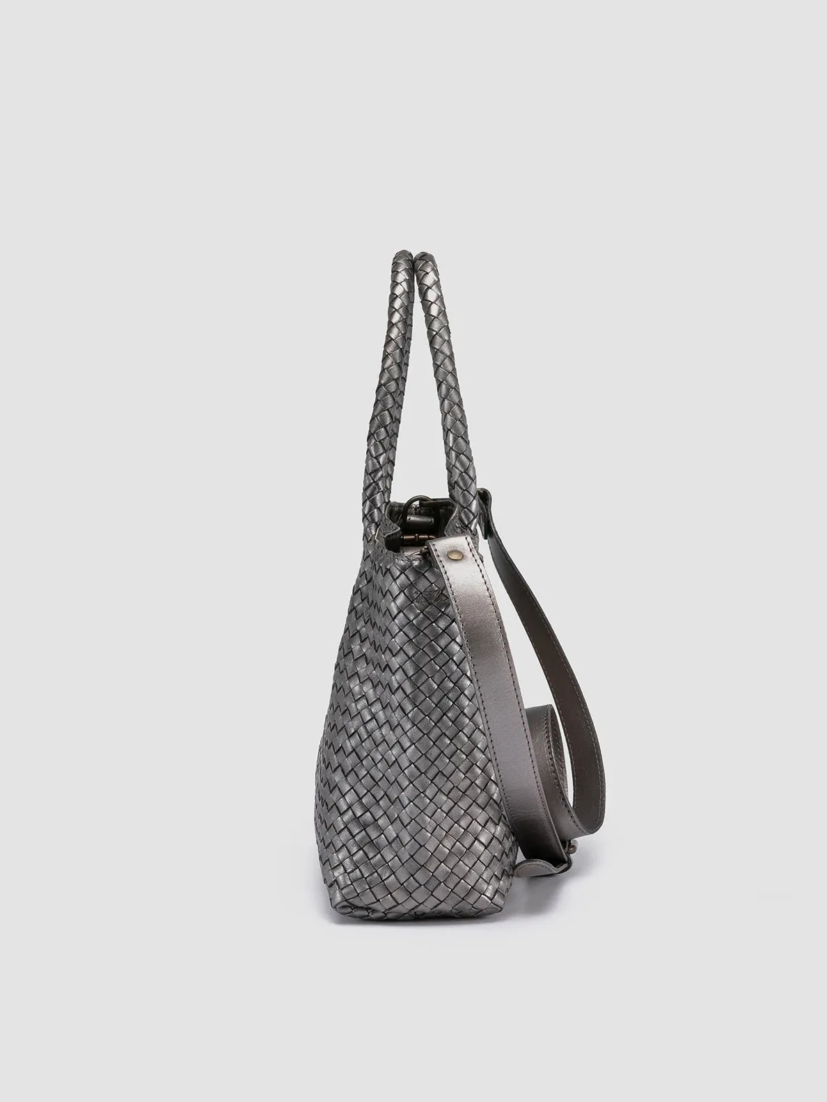 OC CLASS 48 - Grey Leather tote bag