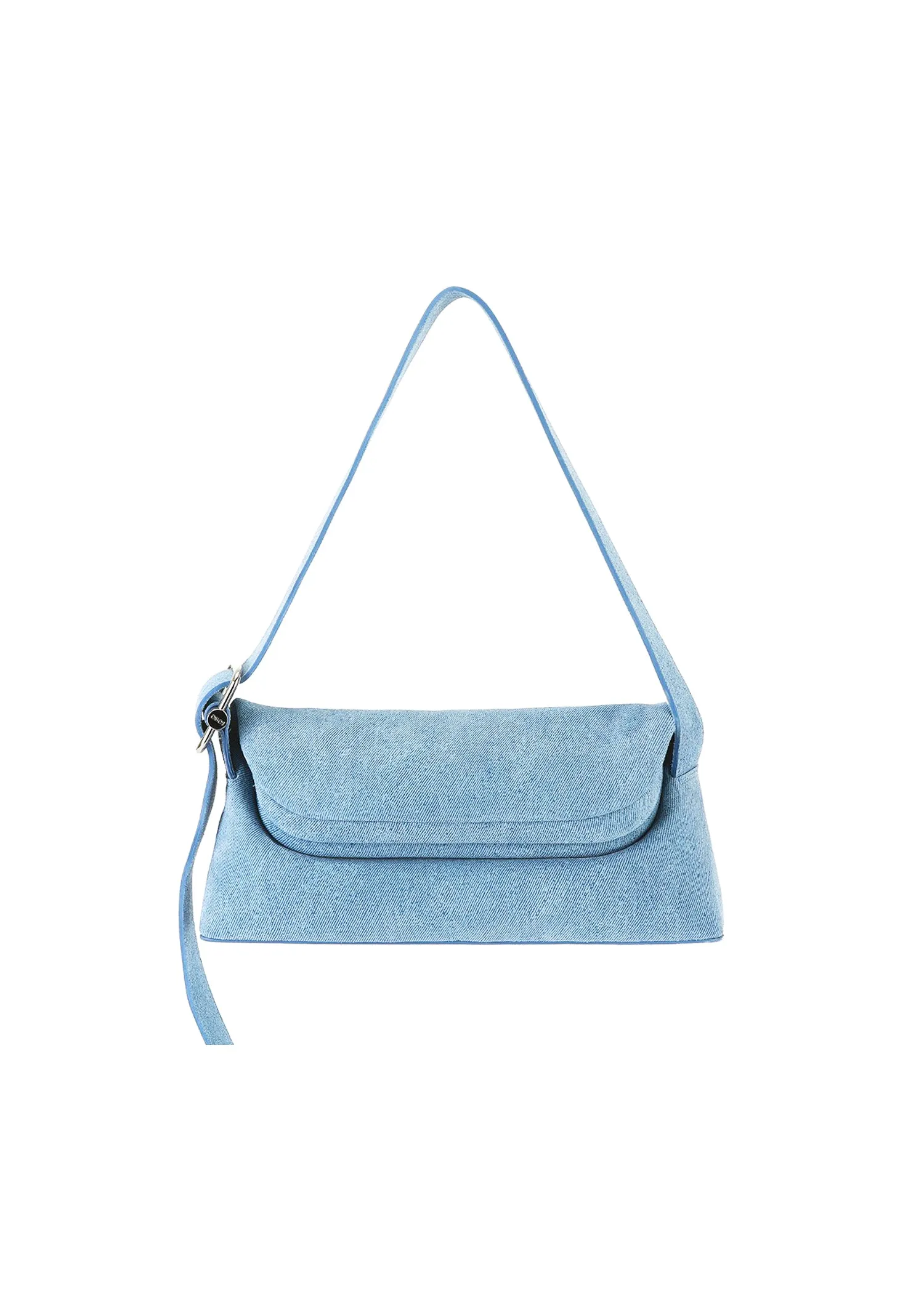 OSOI Genuine Leather Suede Folder Brot Bag in Denim Sky
