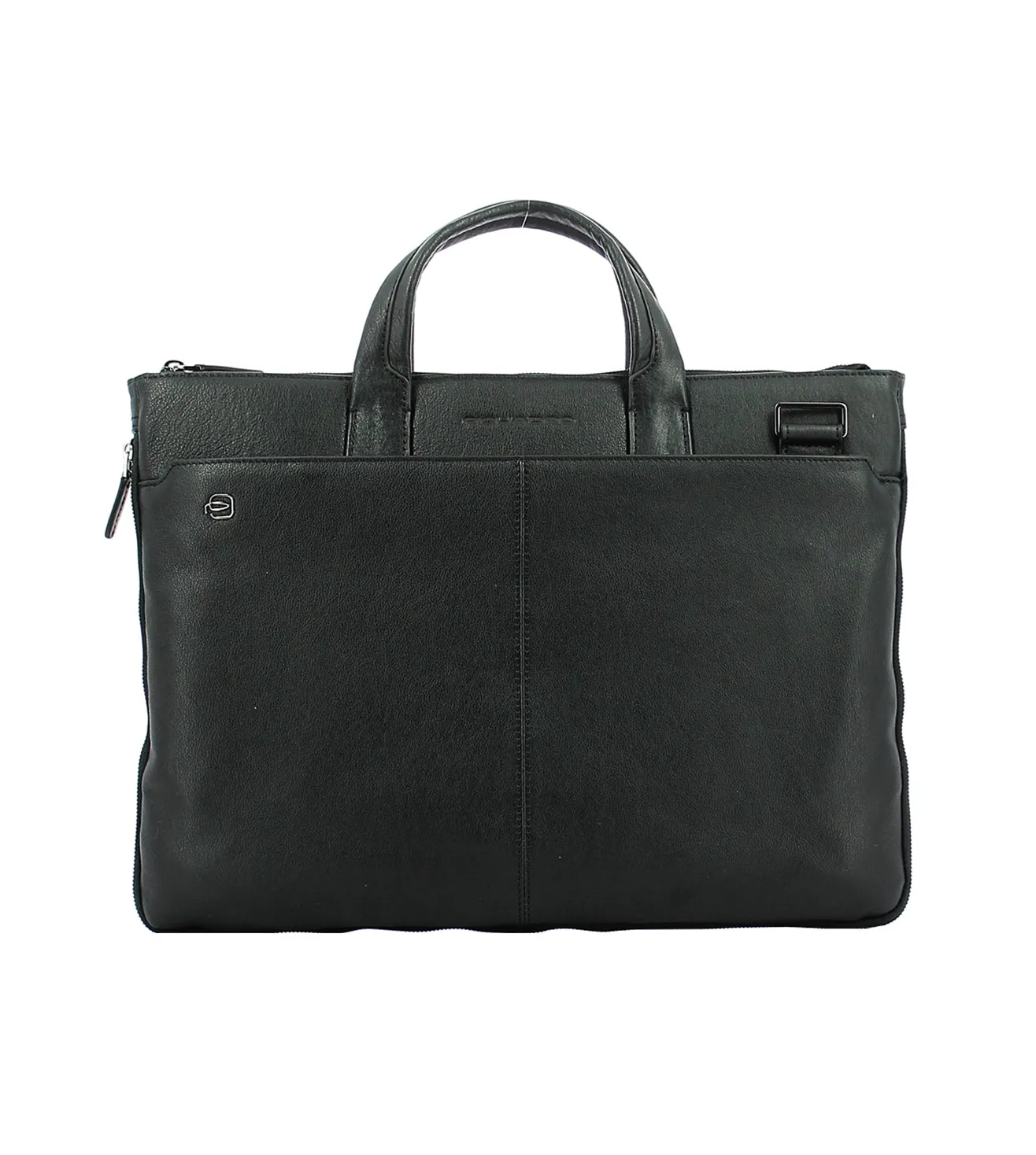 Piquadro Black Square Men's Black Laptop Briefcase