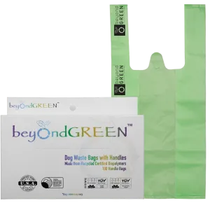 Plant-Based Dog Poop Bags with Handles - 100 Bags -