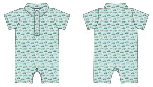 Polo Romper - Check The Surf: Check The Surf