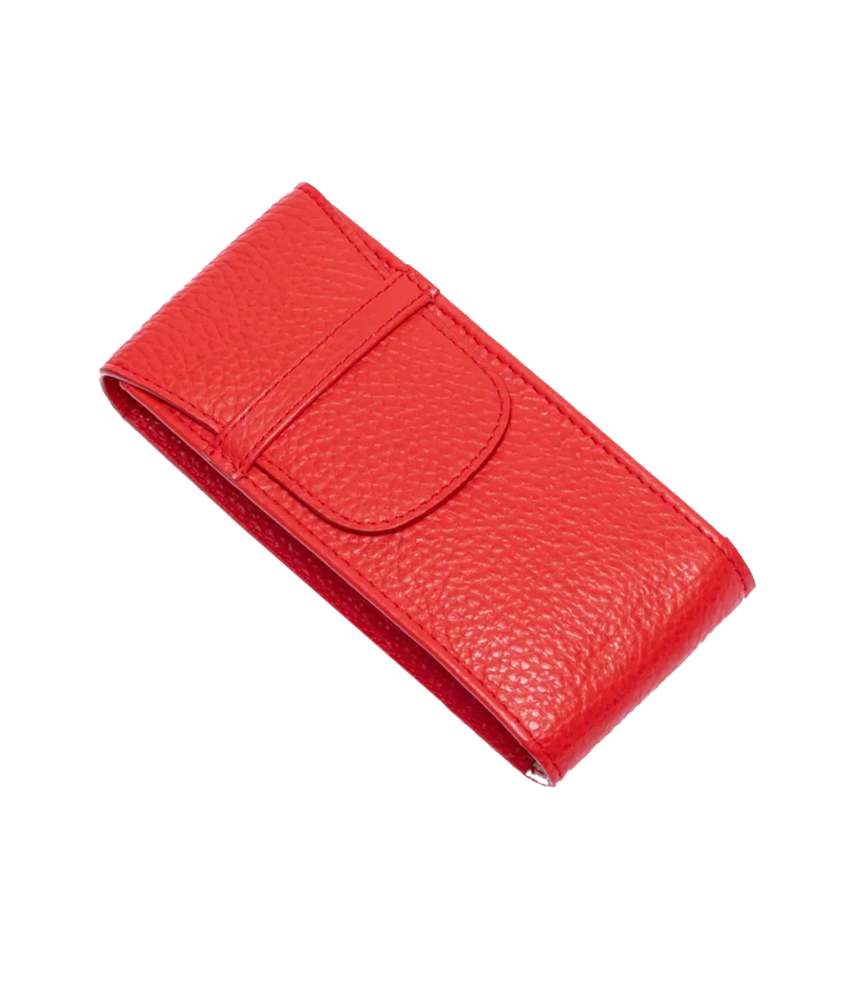 Portobello Leather Single Watch Pouch in Red