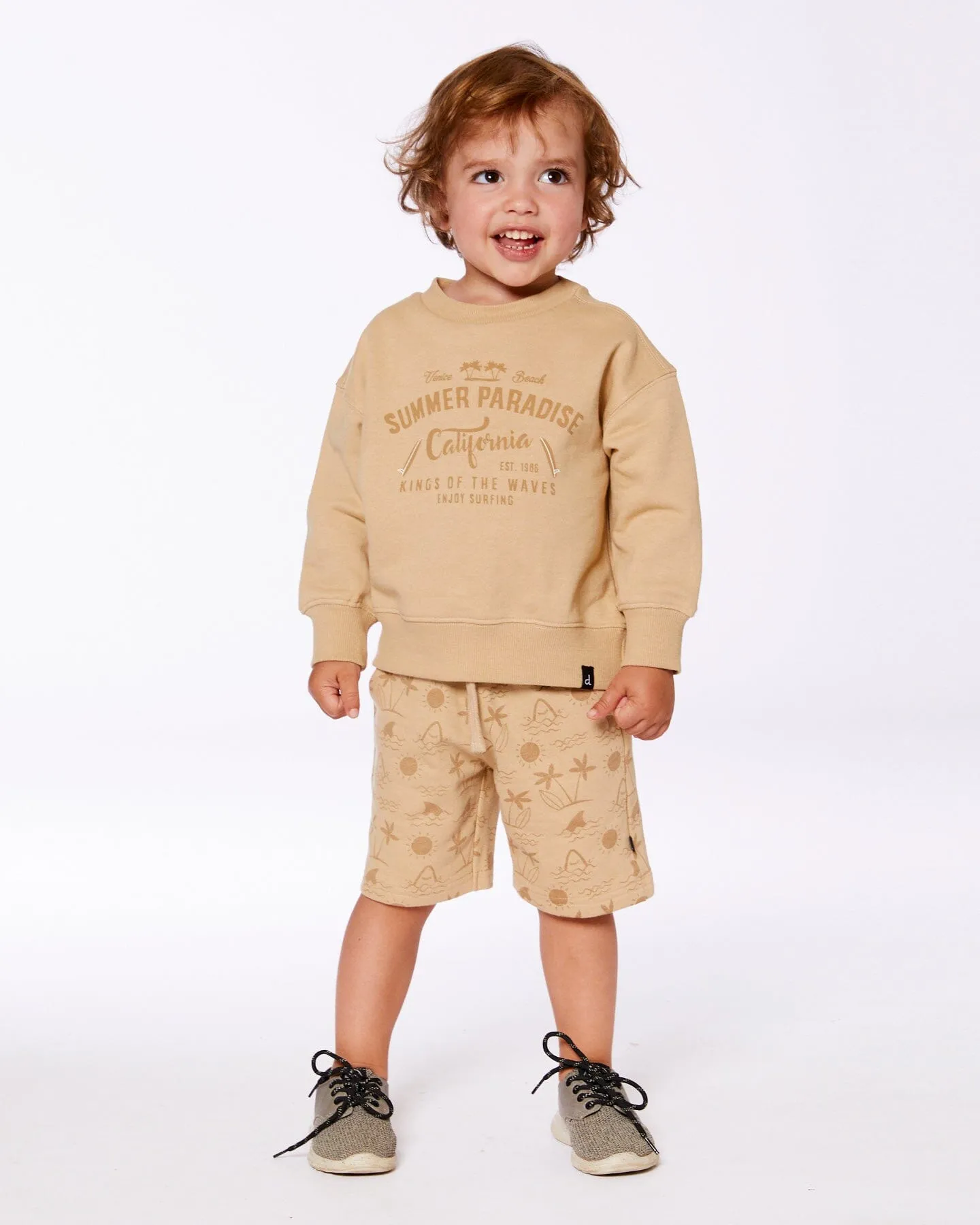 Pullover Graphic Sweatshirt Beige