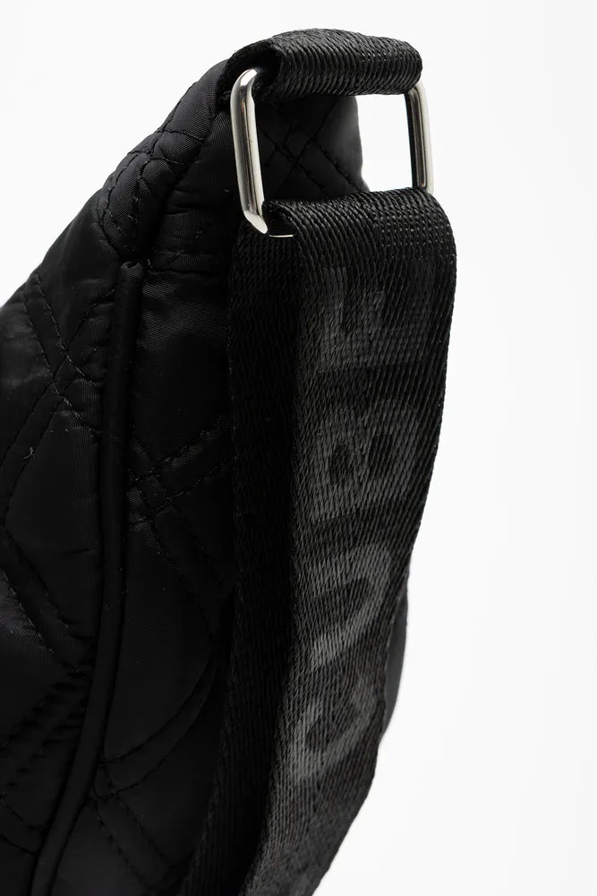 Quilted moon bag black