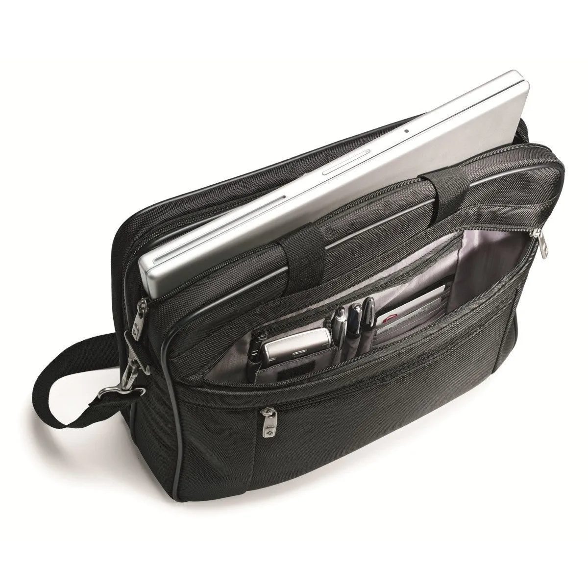 Samsonite Black Classic Business Perfect Fit Two Gusset Computer Portfolio