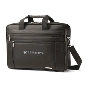 Samsonite Black Classic Business Perfect Fit Two Gusset Computer Portfolio