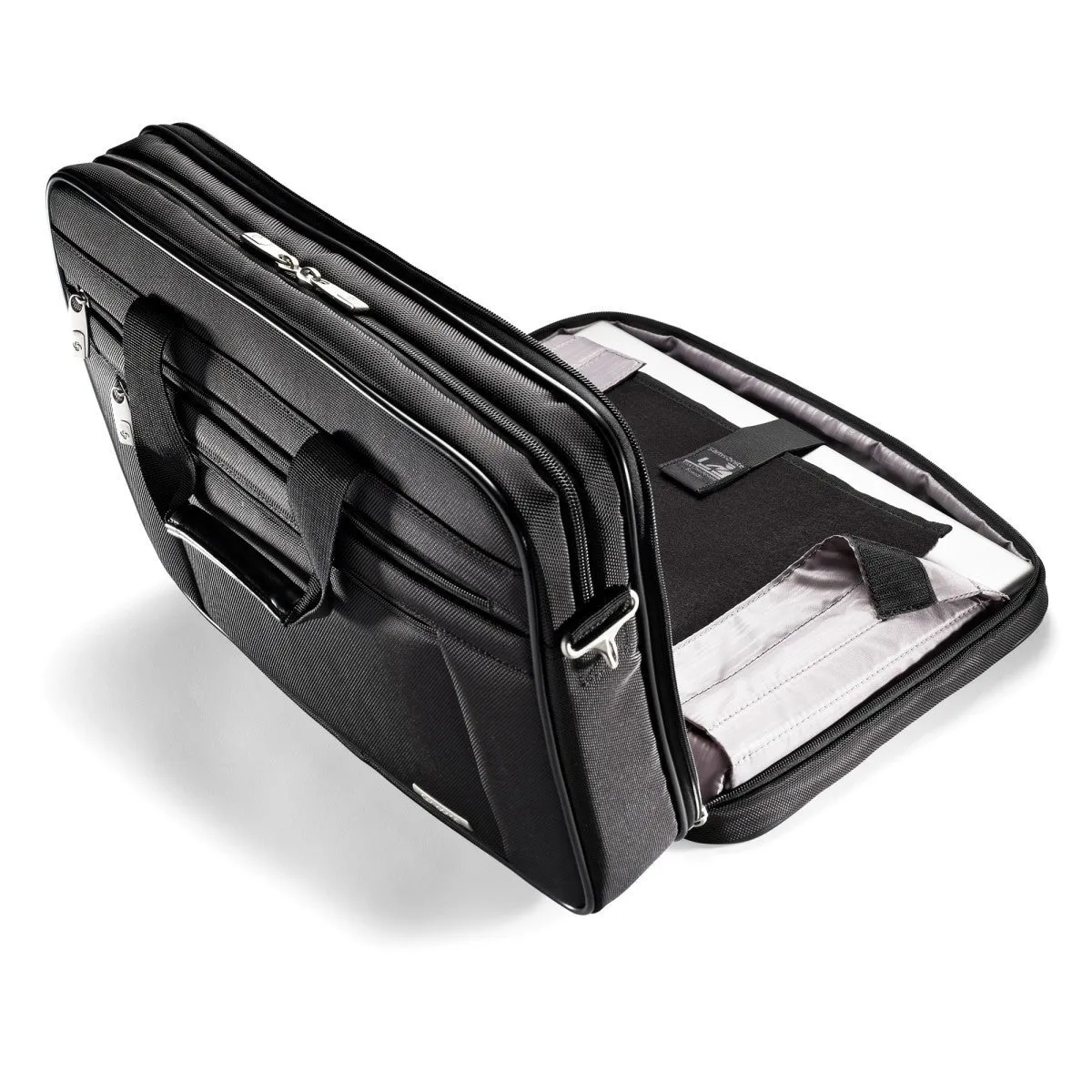 Samsonite Black Classic Business Perfect Fit Two Gusset Computer Portfolio