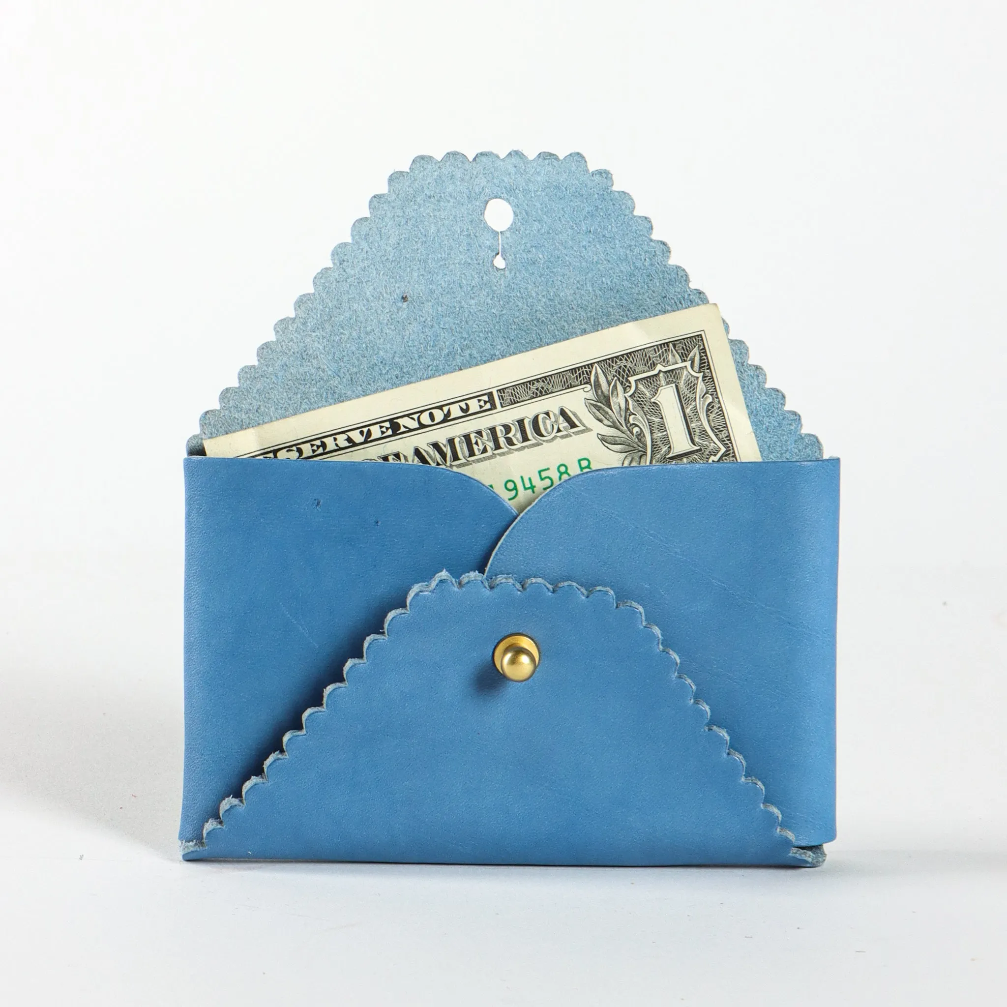 Scallop Wallet | Cerulean Pine