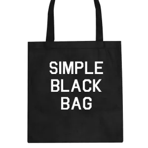 Simple Black Tote Bag