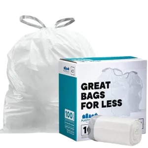 Simplehuman®* Compatible Trash Bags - Code C - 2.6-3.2 Gallon - 100/Case
