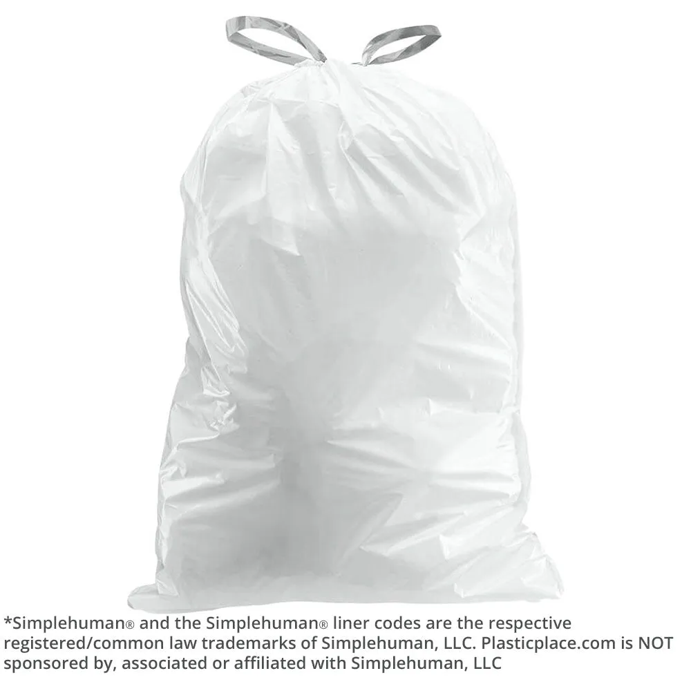 Simplehuman®* Compatible Trash Bags - Code C - 2.6-3.2 Gallon - 100/Case