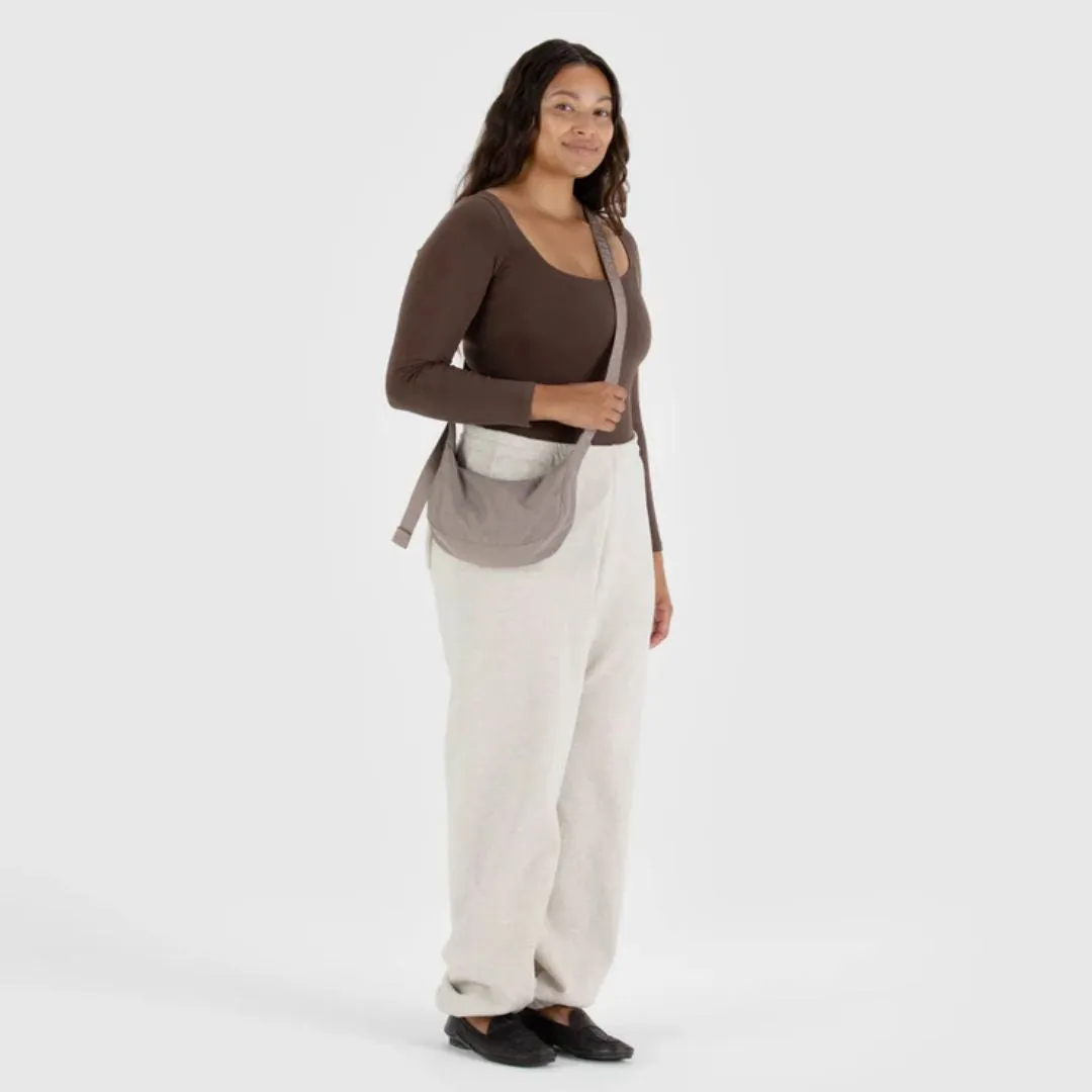 Small Nylon Crescent Bag (Dove)