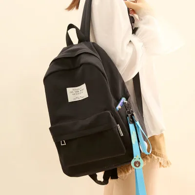 Sohiwoo Pastel Simple Design Oxford Backpack
