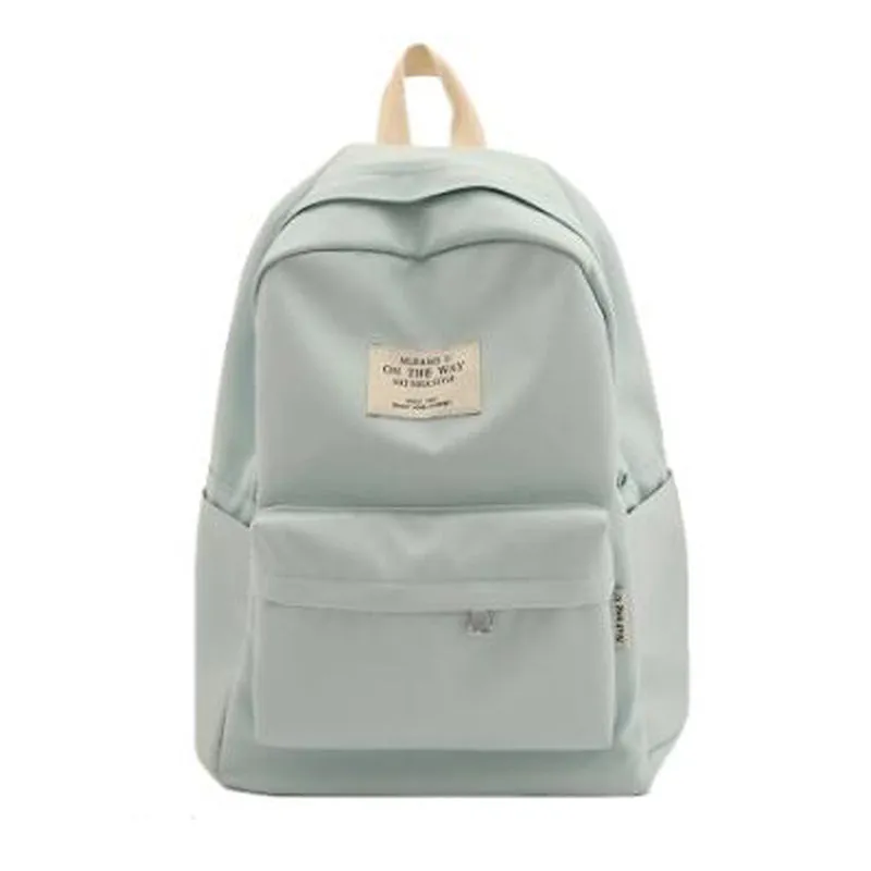 Sohiwoo Pastel Simple Design Oxford Backpack