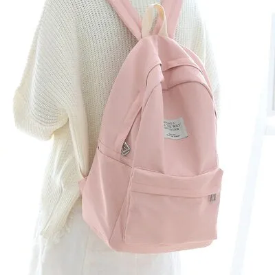 Sohiwoo Pastel Simple Design Oxford Backpack