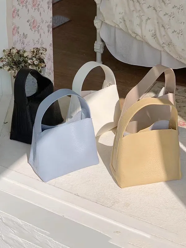 Solid Color Split-Joint Bags Handbags
