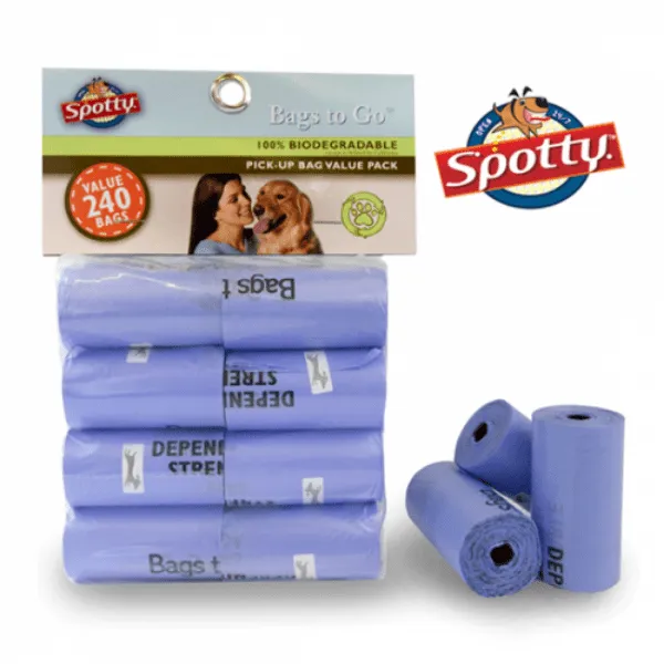 Spotty Bags to Go 100% Biodegradable Waste Bags