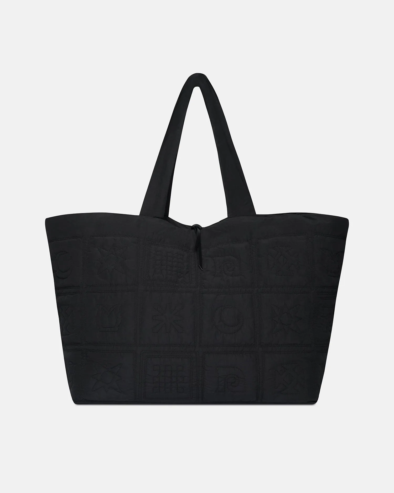 Symbol - Quilted Tech-Poplin Tote - Black