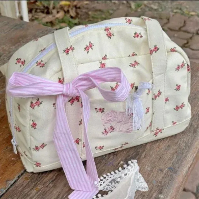 TAVIMART  -  Sweet Y2k Aesthetic Girls Kawaii Shoulder Bags Japanese Chic Now Flower Print Women's Handbags Fashion Casual Fairy Underarm Bag
