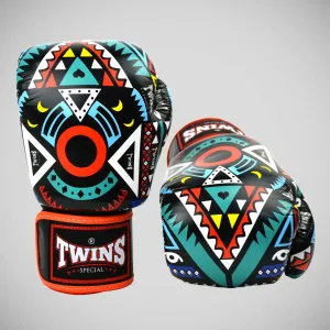 Twins FBGVL3-57 Aztec Boxing Gloves Black/Orange