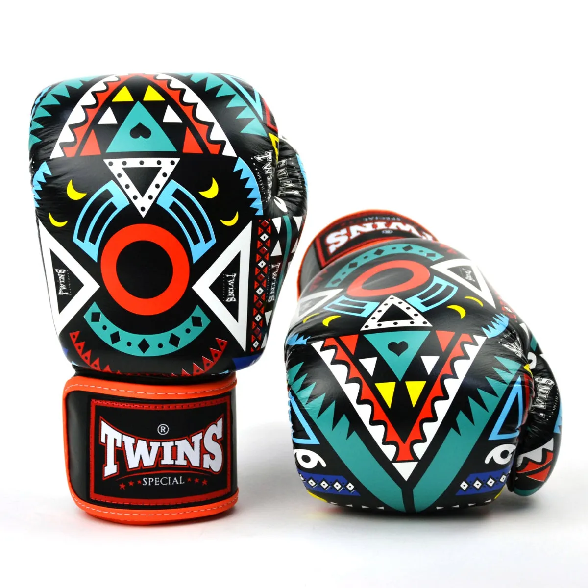 Twins FBGVL3-57 Aztec Boxing Gloves Black/Orange