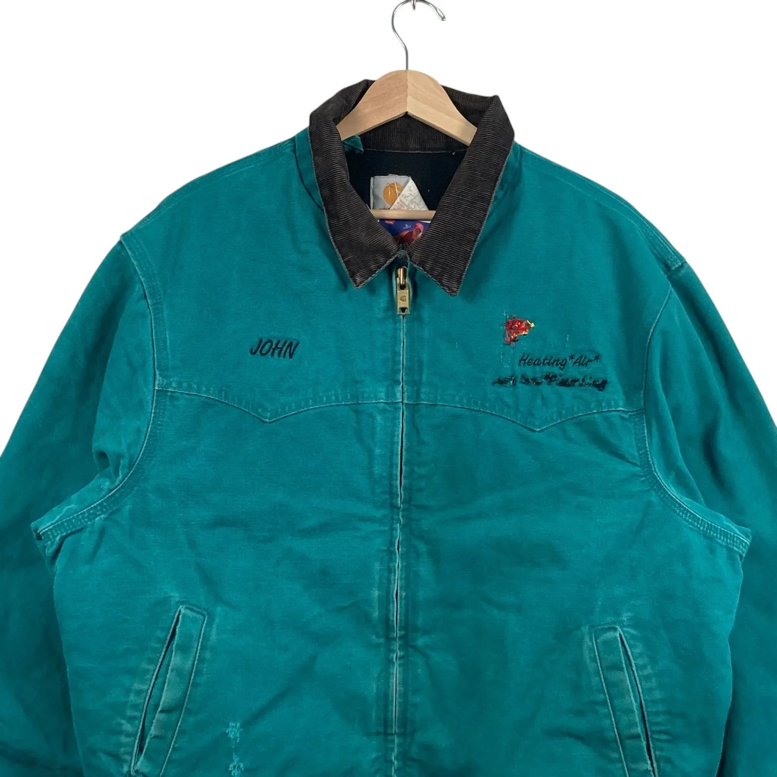 Vintage Carhartt J13 "Heating Air" Embroidered Workwear Jacket