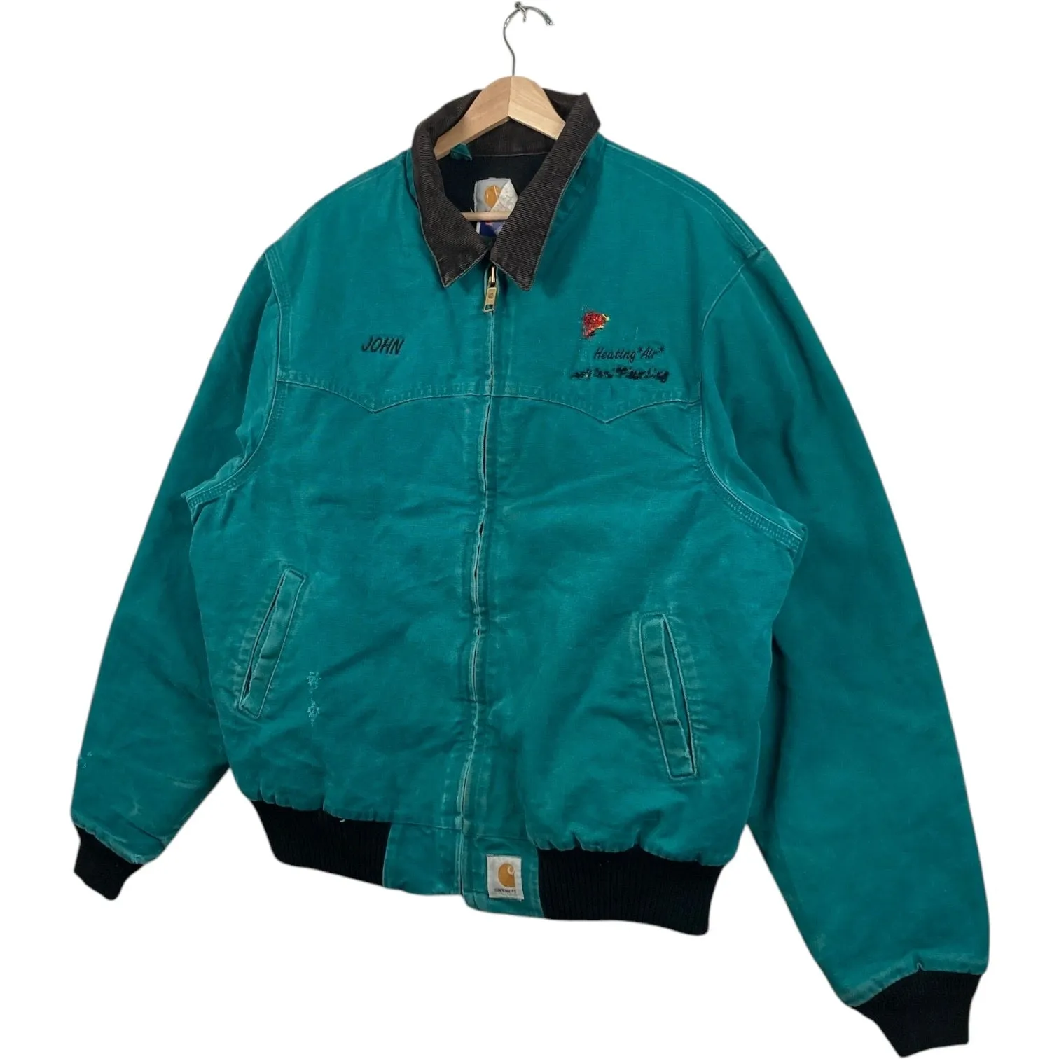 Vintage Carhartt J13 "Heating Air" Embroidered Workwear Jacket