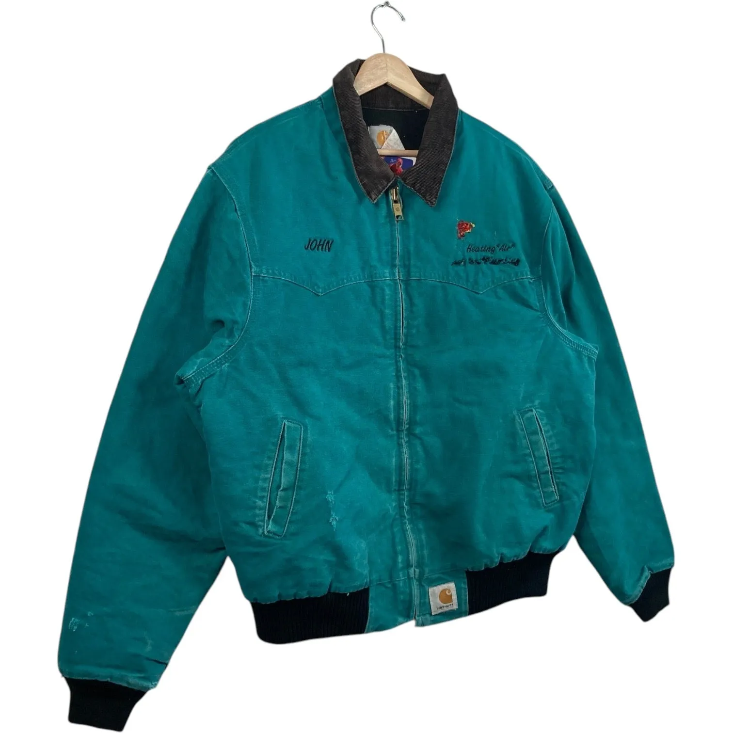 Vintage Carhartt J13 "Heating Air" Embroidered Workwear Jacket