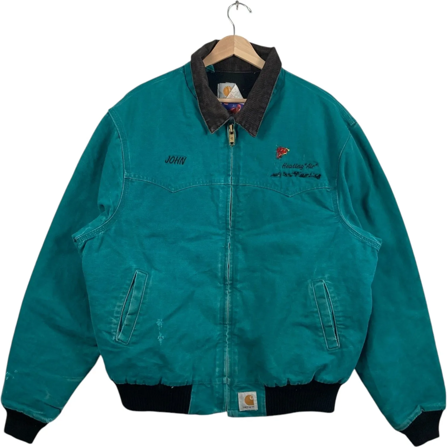 Vintage Carhartt J13 "Heating Air" Embroidered Workwear Jacket