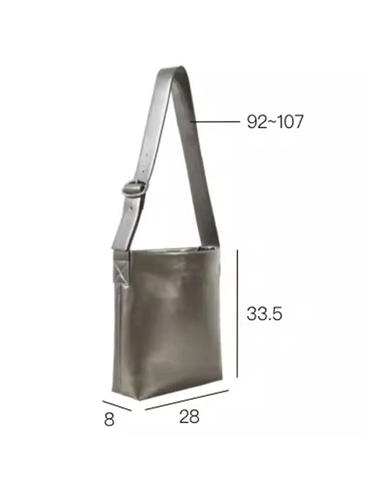 Wide Shoulder Strap Large Capacity Tote Bag With Buckles