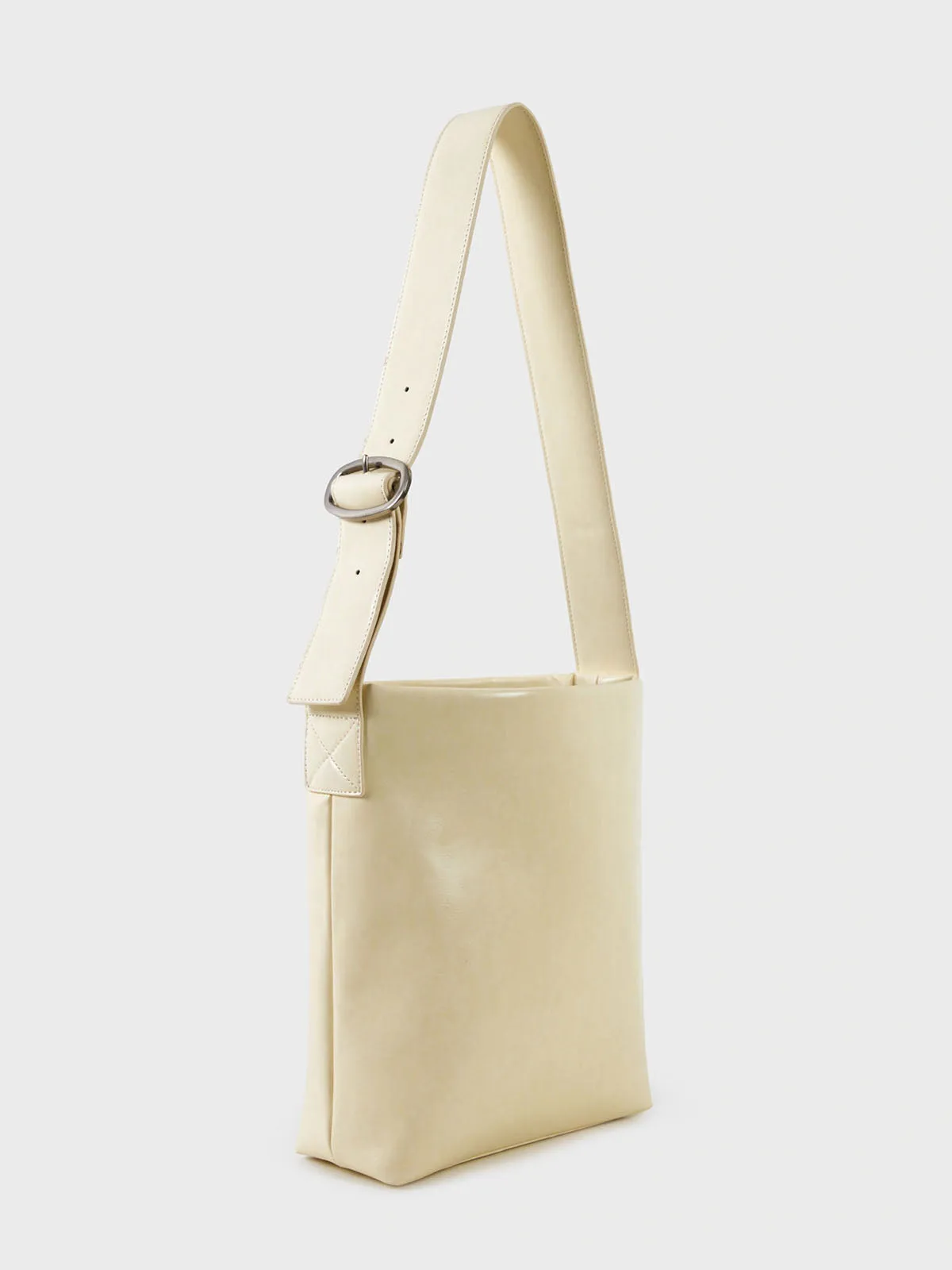 Wide Shoulder Strap Large Capacity Tote Bag With Buckles