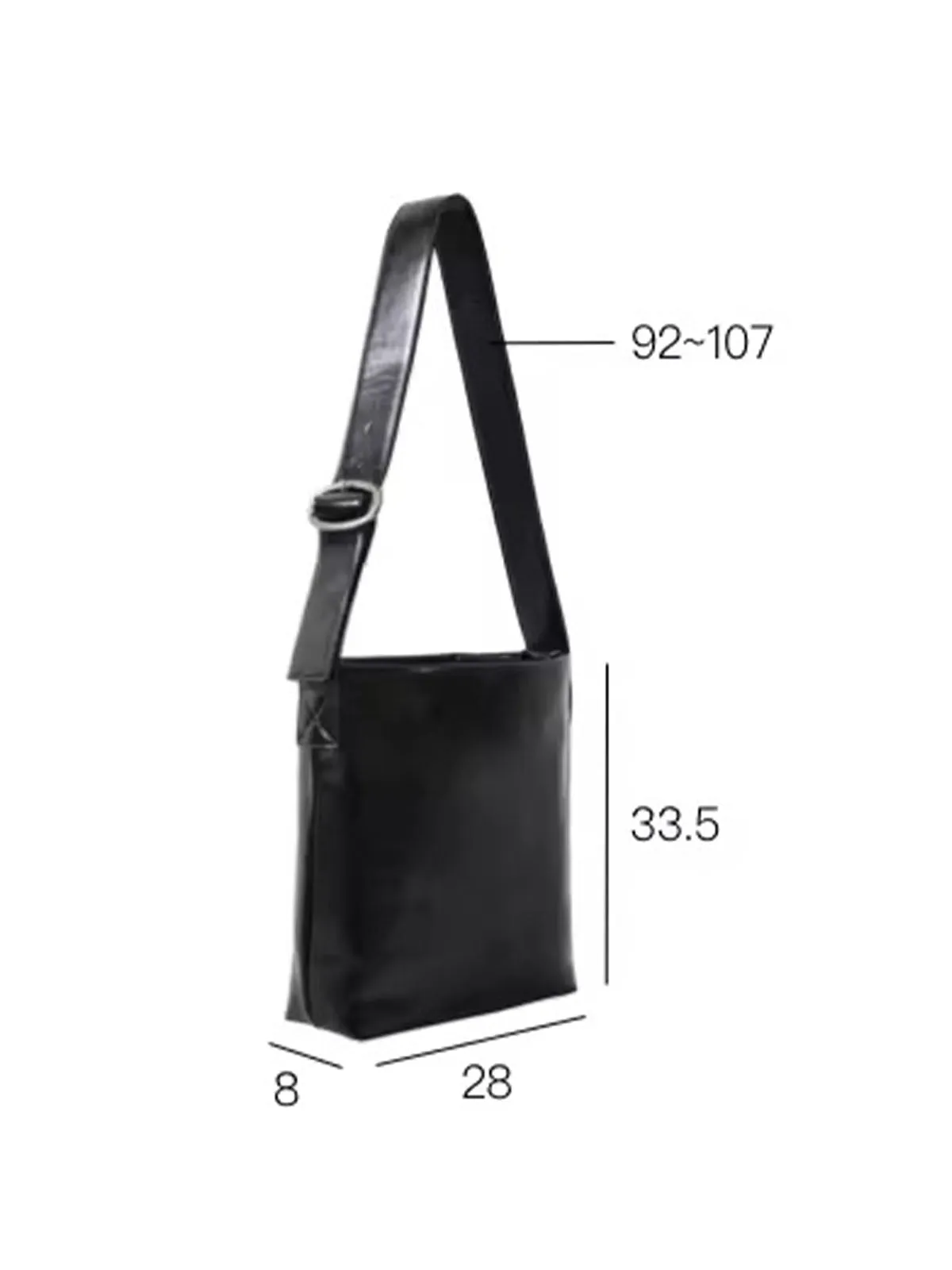 Wide Shoulder Strap Large Capacity Tote Bag With Buckles